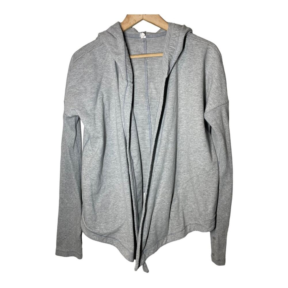 Under Armour Hooded Sweatshirt Open Cardigan Loose Fit Small Gray